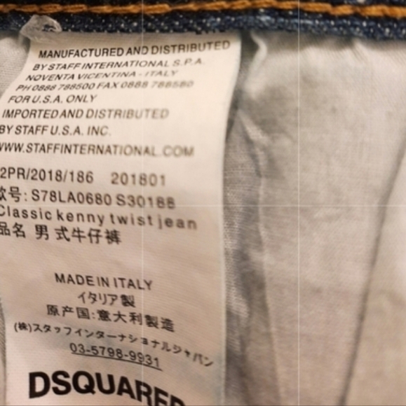 DSQUARED2 Classic Kenny Twist Pink Paint Splatter Button Fly DSquared 34 - Picture 15 of 15